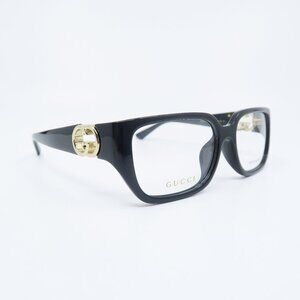 Gucci GG1694OA 001 55mm Black with Gucci Logo, New Women's Eyeglasses Frames.